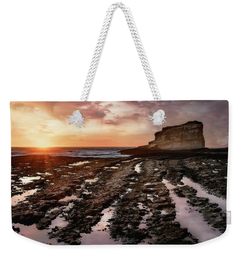 Ocean Weekender Tote Bag featuring the photograph Golden Rays by Gary Geddes