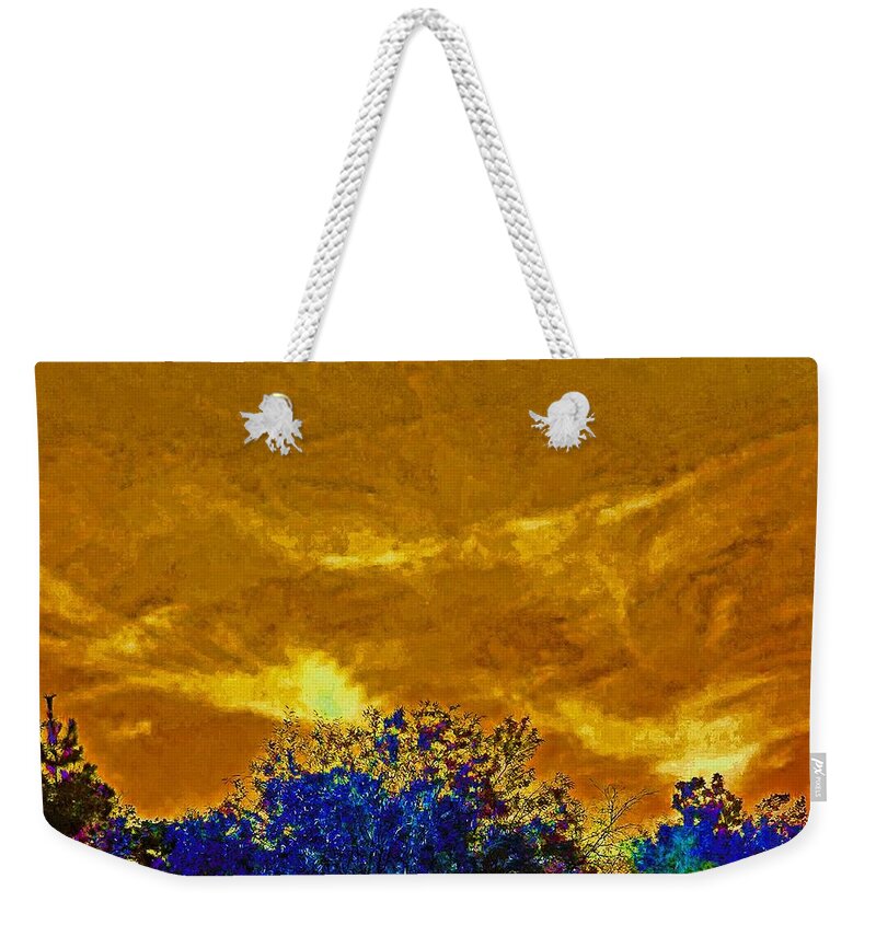 Sky Weekender Tote Bag featuring the photograph Golden Sky by Andrew Lawrence