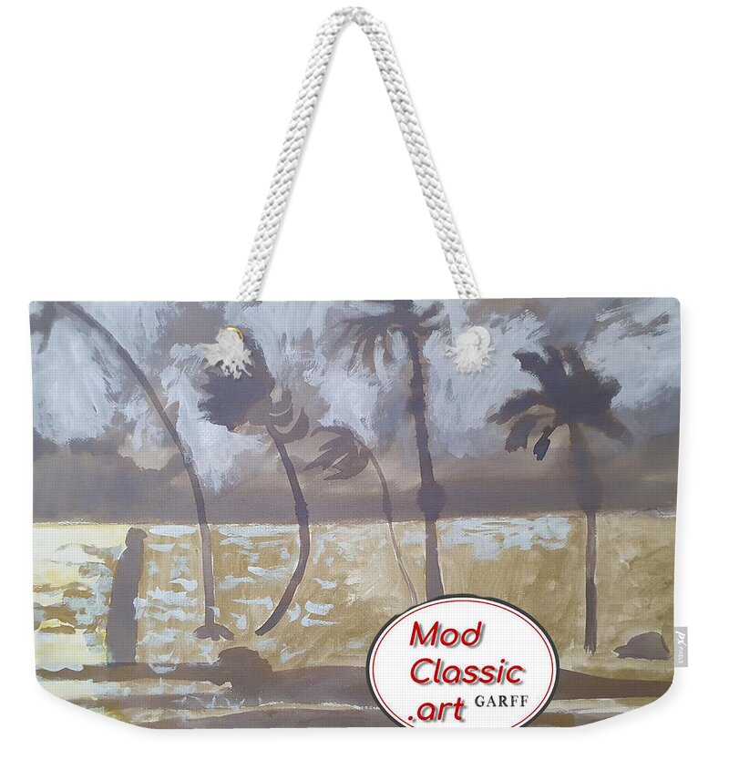 Ancient Egypt Weekender Tote Bag featuring the painting Golden Storm ModClassic Art by Enrico Garff