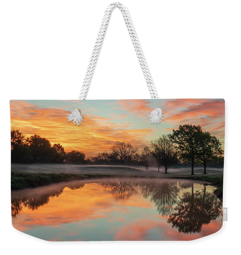 Texas Weekender Tote Bag featuring the photograph Golfer's Dream Texas Sunrise by Ron Long Ltd Photography