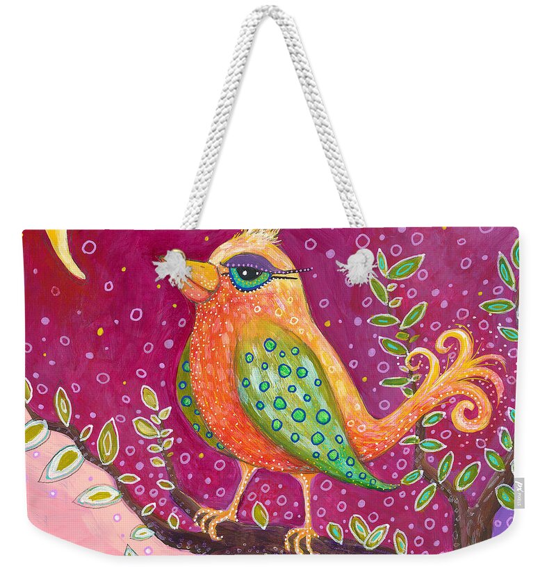 Bird Painting Weekender Tote Bag featuring the painting Good Morning Sunshine by Tanielle Childers