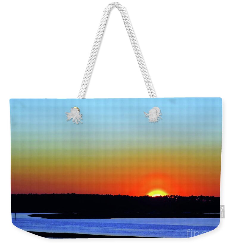 Landscape Weekender Tote Bag featuring the photograph Goodnight, Hilton Head by Rick Locke - Out of the Corner of My Eye
