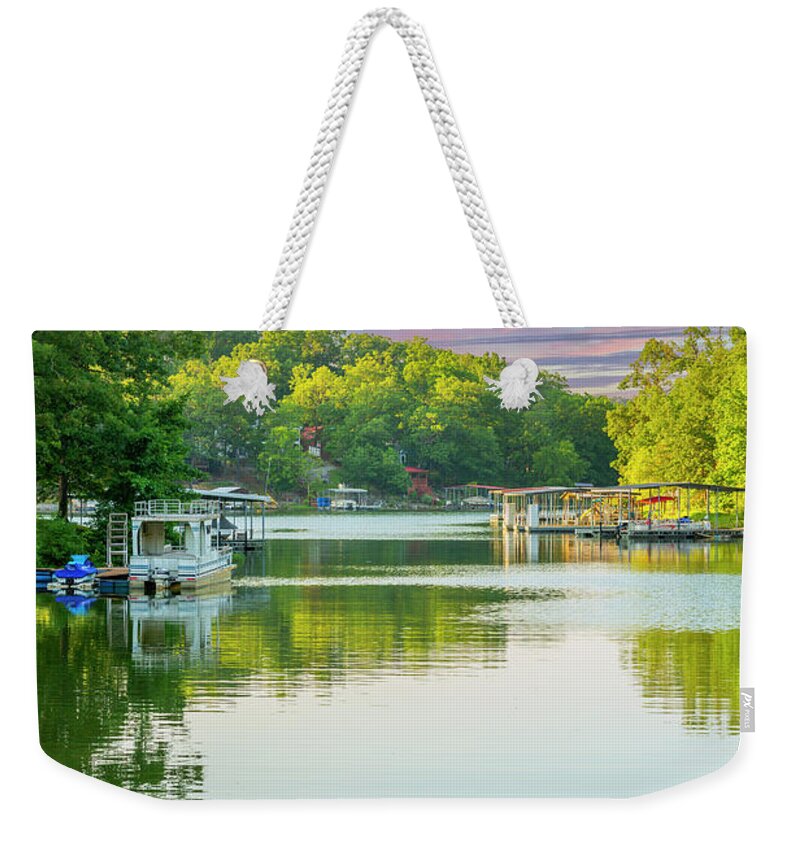 Landscape Weekender Tote Bag featuring the photograph Goose Creek Lake After The Storm by Bill and Linda Tiepelman