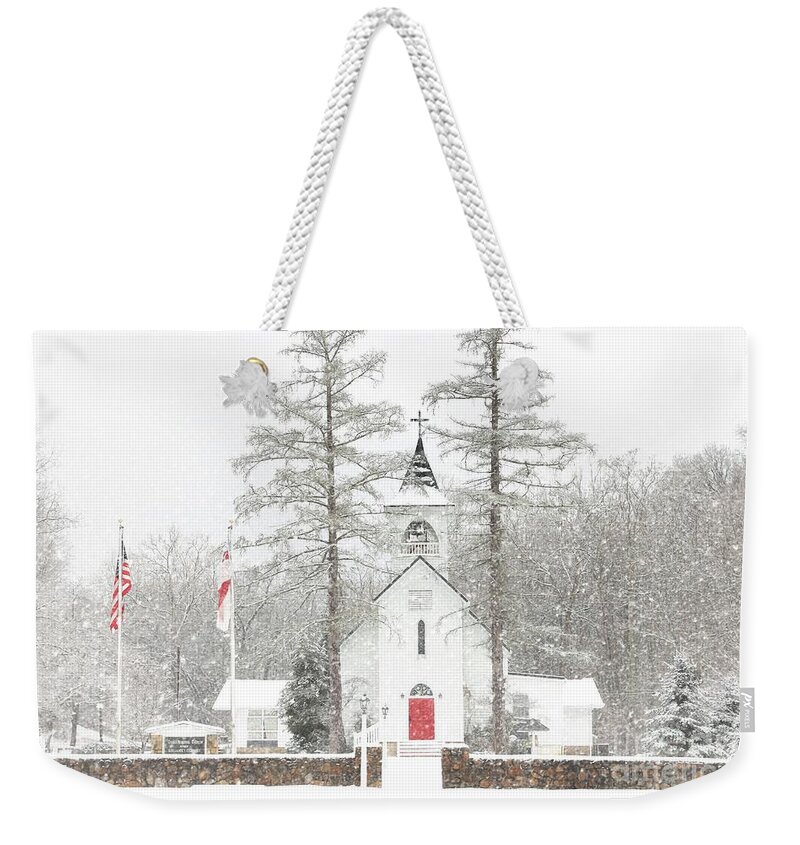 Grace Memorial Episcopal Church Weekender Tote Bag featuring the photograph Grace Memorial Episcopal Church by Benanne Stiens