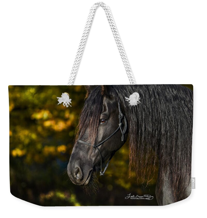 Gracie Weekender Tote Bag featuring the photograph Gracie of Fellinlove Farm by Lori Ann Thwing