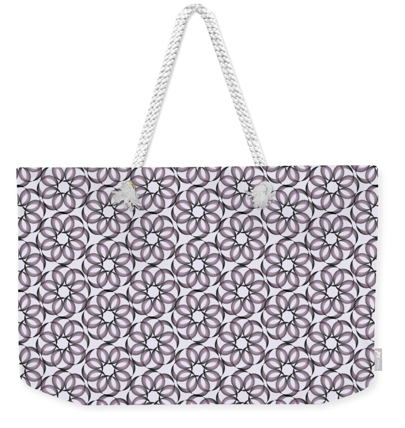 Flower Weekender Tote Bag featuring the tapestry - textile Gradient Flower Pattern by Mariam Bazzi