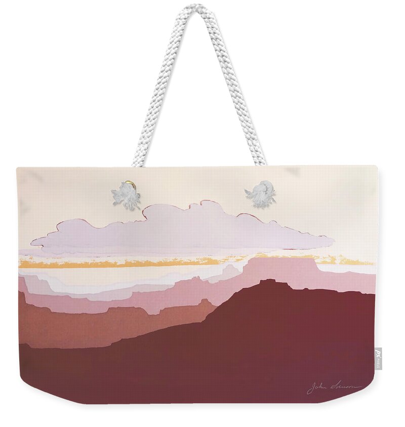 John Svenson Weekender Tote Bag featuring the painting Grand Canyon by John Svenson