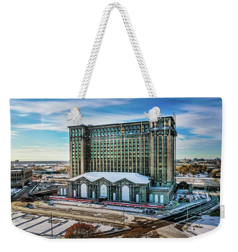 Detroit Weekender Tote Bag featuring the photograph Grand Central DJI_0453 by Michael Thomas