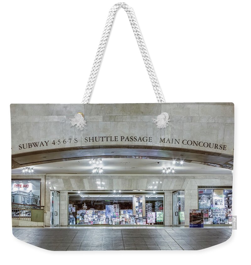 Grand Central Terminal Weekender Tote Bag featuring the photograph Grand Central Shuttle Passage by Susan Candelario
