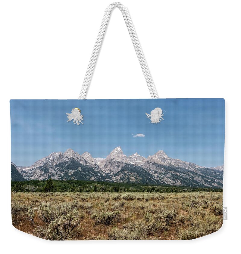 Wyoming Weekender Tote Bag featuring the photograph Grand teton - Mormon row #4 by Alberto Zanoni