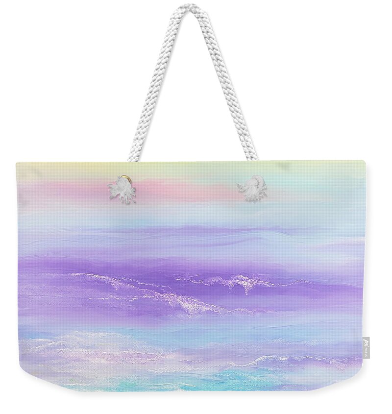 Abstract Weekender Tote Bag featuring the painting Grateful by Christine Bolden