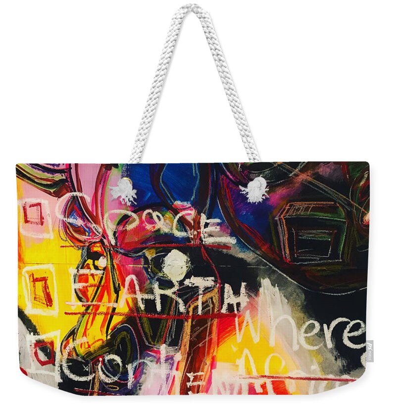 #abstractexpressionism #acrylicpainting #pastelpainting #juliusdewitthannah Weekender Tote Bag featuring the mixed media Gratitude by Julius Hannah