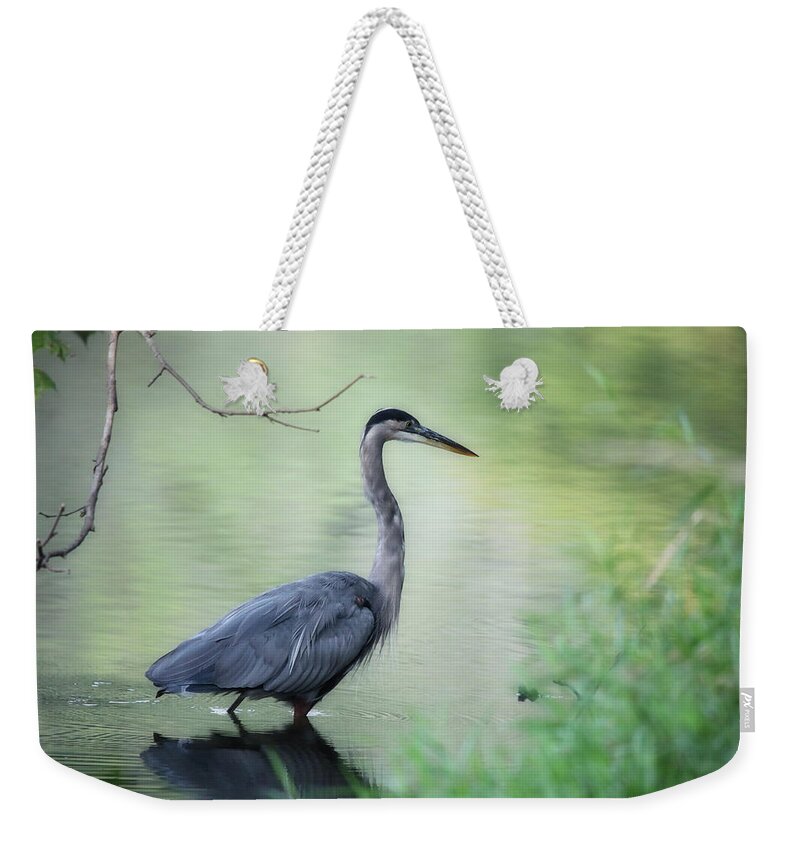 Great Weekender Tote Bag featuring the photograph Great Blue Heron by Scott Burd