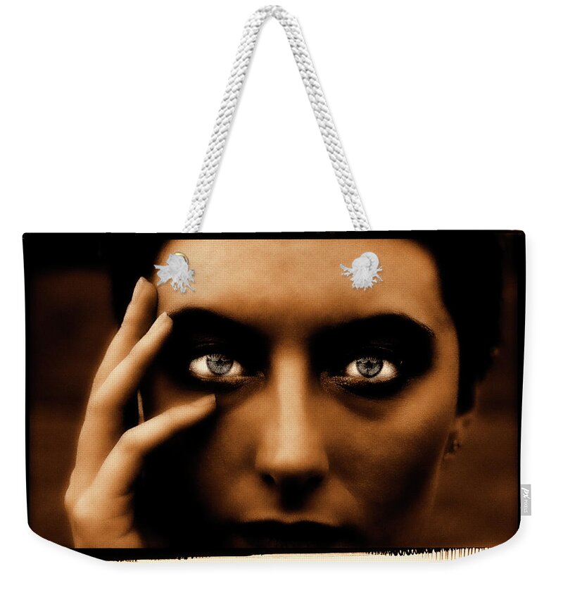 # Ken.sexton1 Weekender Tote Bag featuring the photograph Great Eyes Have Great Stories to Tell by Ken Sexton