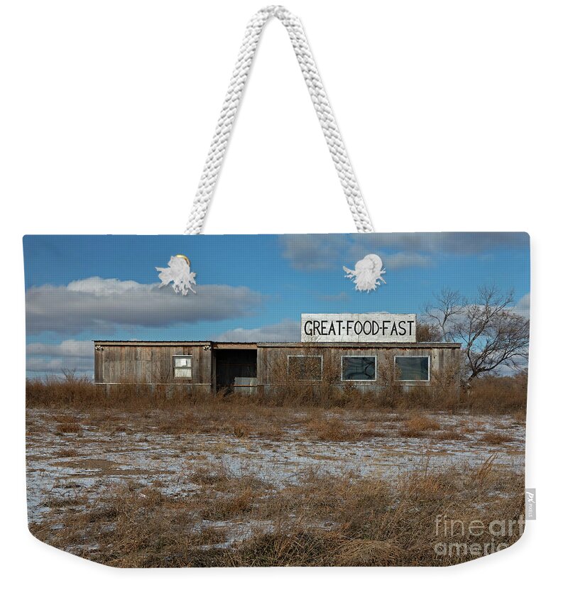 Restaurant Weekender Tote Bag featuring the photograph Great Food Fast by Jim West