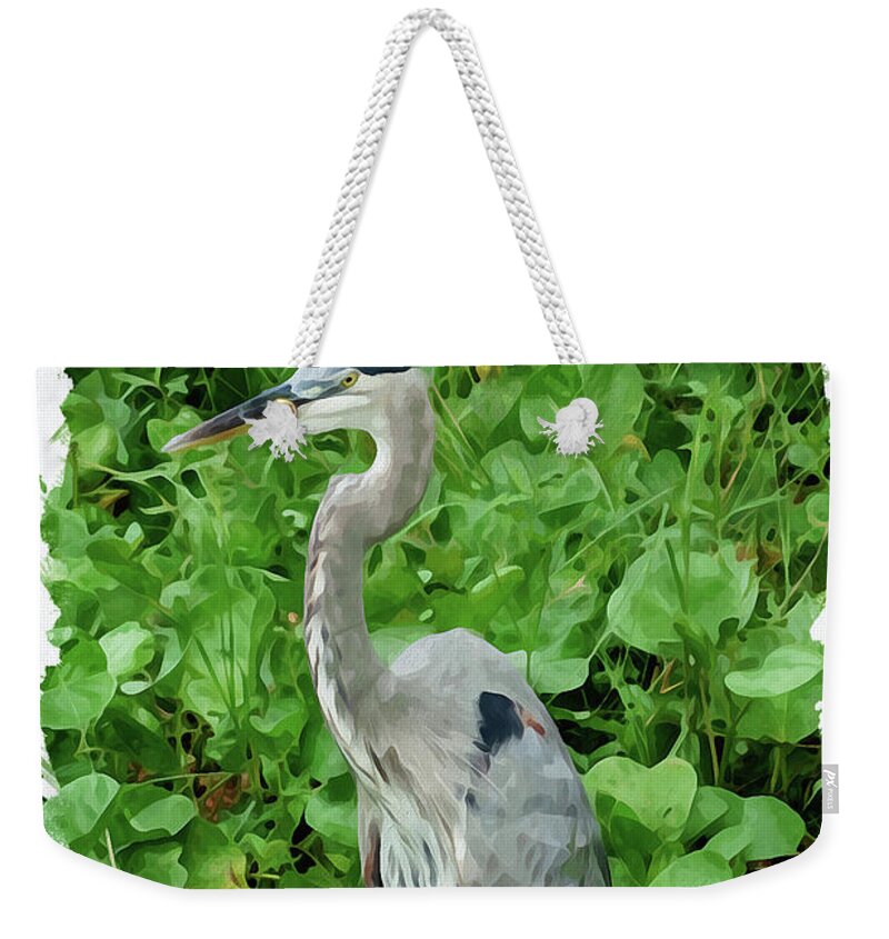 Lily Weekender Tote Bag featuring the digital art Great Herons by Chauncy Holmes