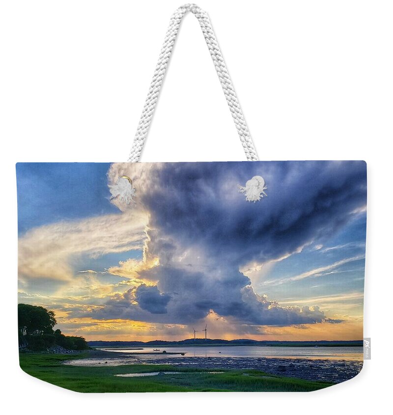 Weekender Tote Bag featuring the photograph Great Neck Ipswich MA by Adam Green