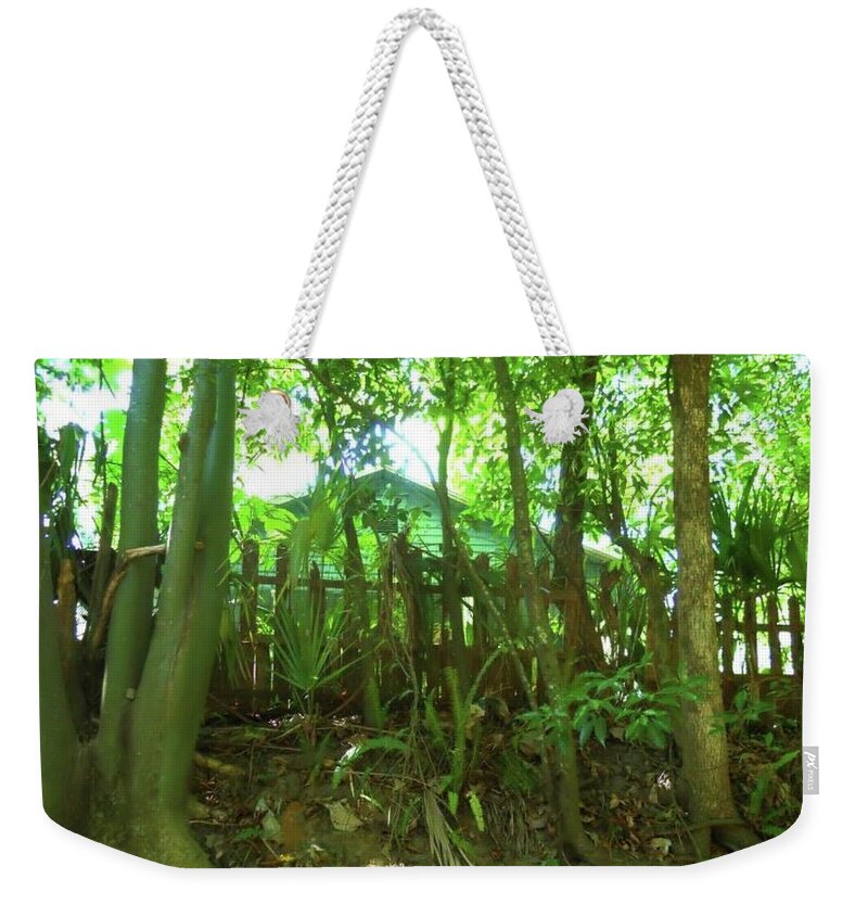 Trees Weekender Tote Bag featuring the photograph Green House by Joe Roache