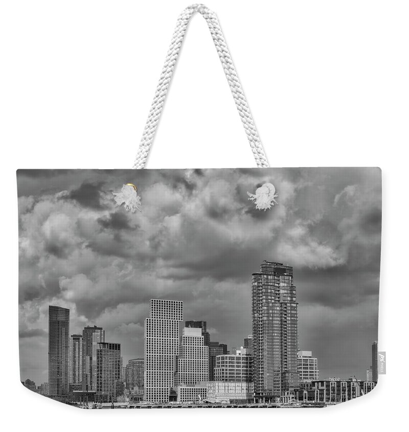 Green Point Weekender Tote Bag featuring the photograph Green Point and Long Island City by Cate Franklyn