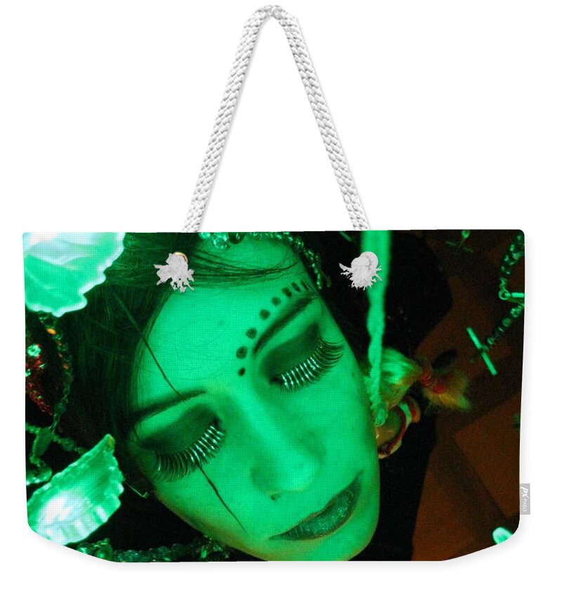 Collage Weekender Tote Bag featuring the digital art Green Thought by Tanja Leuenberger