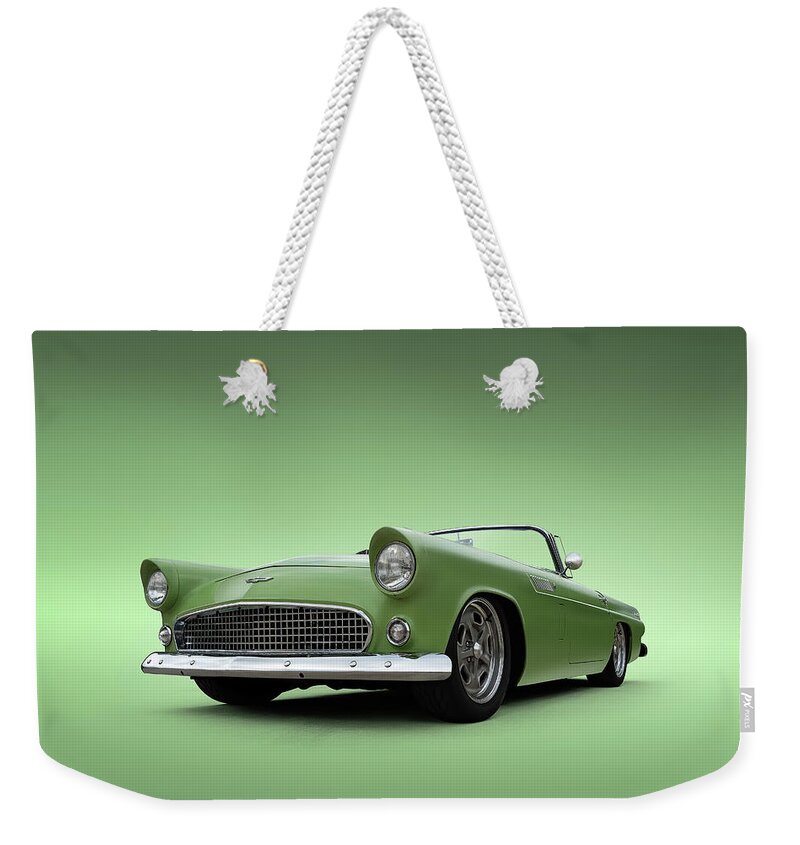 Green Weekender Tote Bag featuring the digital art Green Thunder by Douglas Pittman