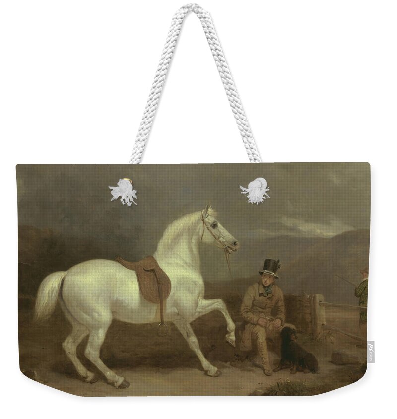 19th Century Painters Weekender Tote Bag featuring the painting Grey Shooting Pony by Thomas Woodward