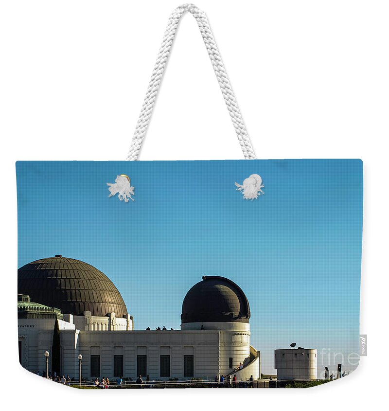 Griffith Observatory Weekender Tote Bag featuring the photograph Griffith Observatory by Mary Capriole