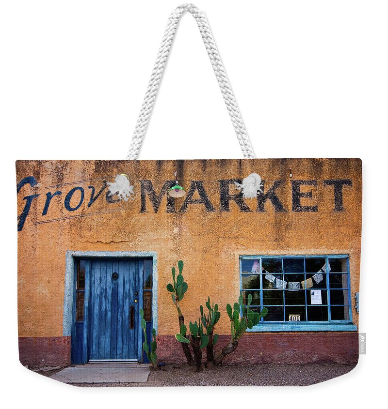 Doors Weekender Tote Bag featuring the photograph Grove Market by Carmen Kern