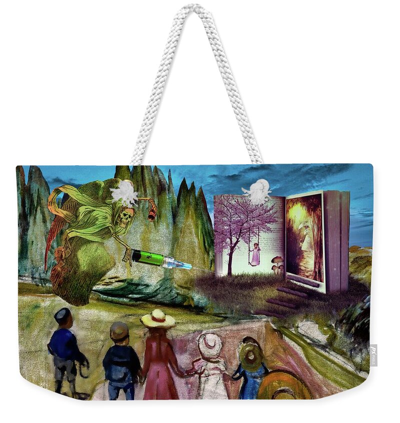 Children Weekender Tote Bag featuring the digital art Growing Medical Tyranny by Norman Brule