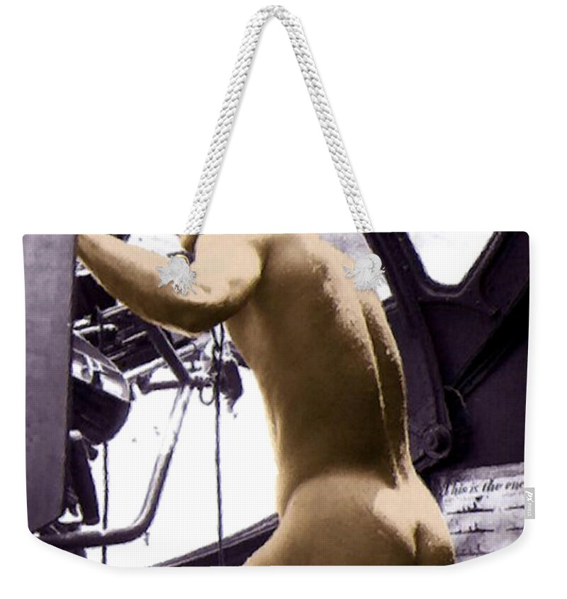 Rabaul Weekender Tote Bag featuring the painting Gunner by Horace Bristol