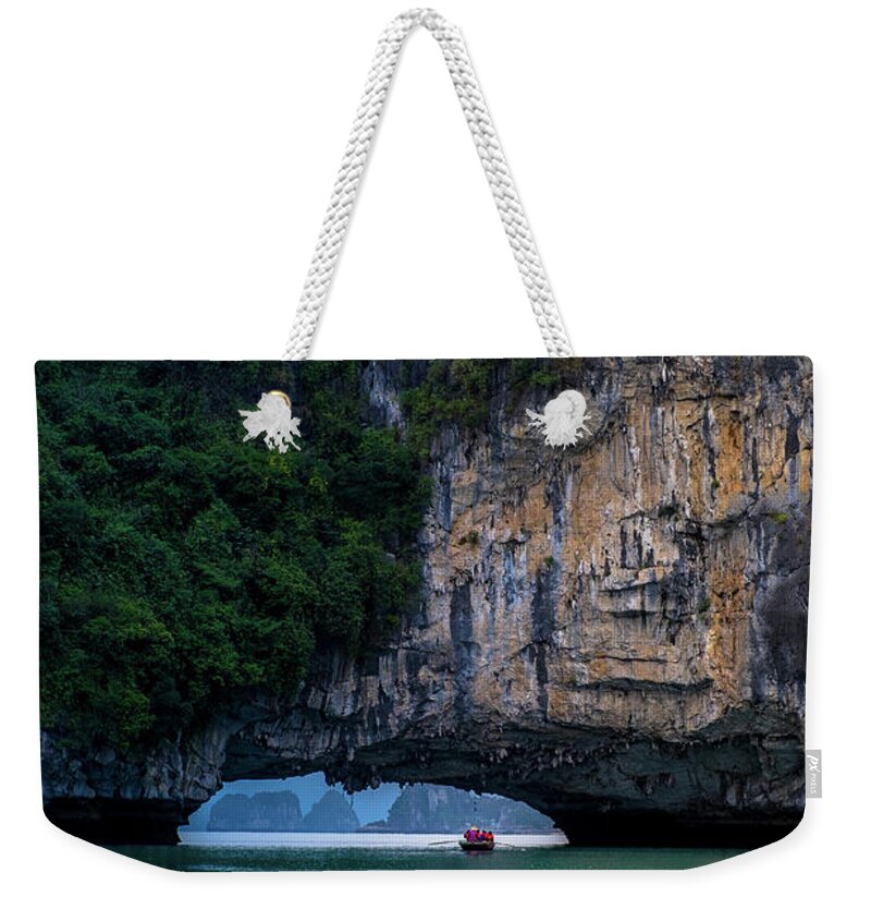 Bay Weekender Tote Bag featuring the photograph Ha Long Bay by Arj Munoz