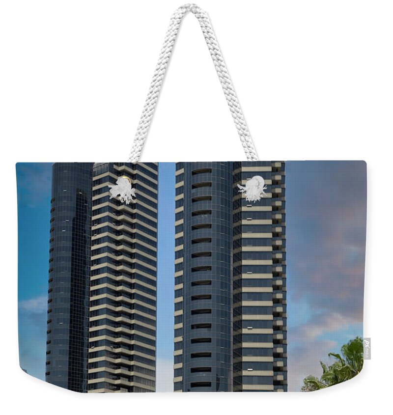 Harbor Club Weekender Tote Bag featuring the photograph Habor Club Condos San Diego by Chris Smith