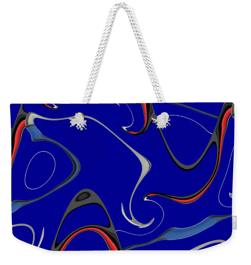 Digital Weekender Tote Bag featuring the digital art Hammer and Screwdriver Amuck by Ronald Mills