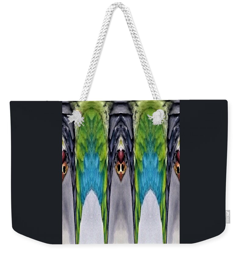 Abstract Art Weekender Tote Bag featuring the digital art Hanging Bats by Ronald Mills
