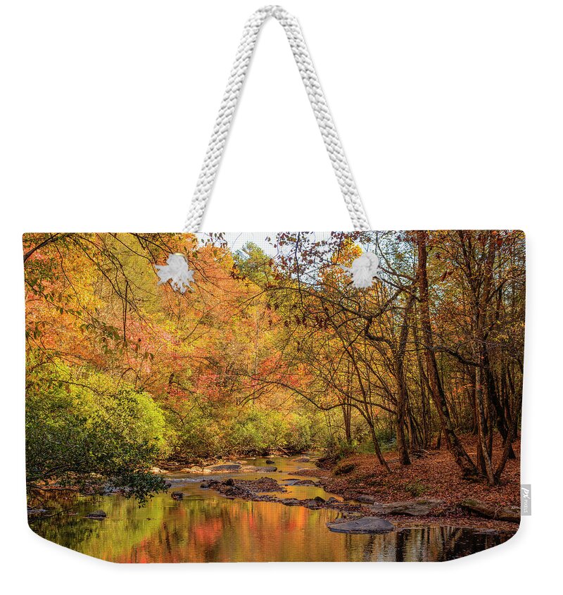 Hanging Dog Creek Weekender Tote Bag featuring the photograph Hanging Dog Creek #3 by Lorraine Baum