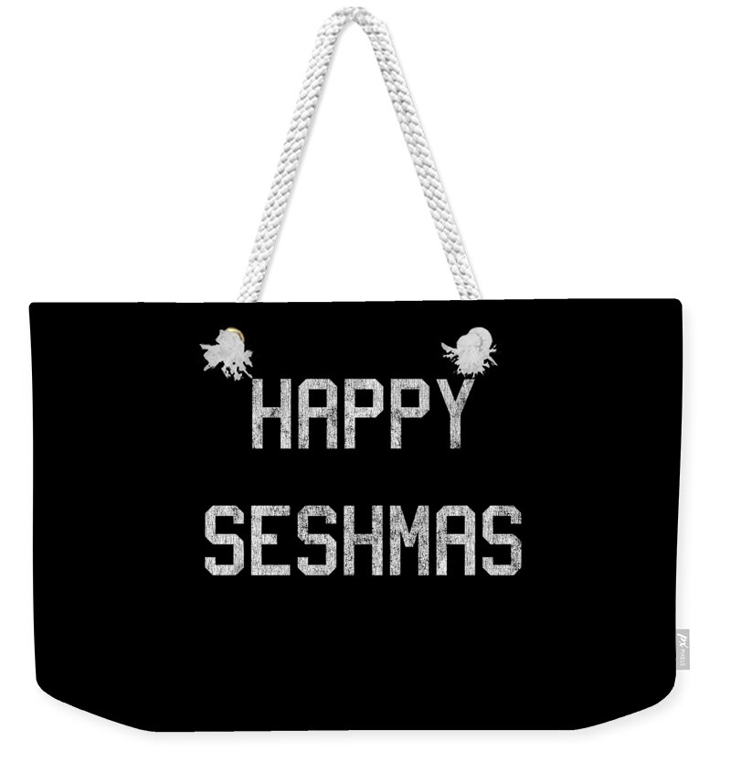 Christmas 2023 Weekender Tote Bag featuring the digital art Happy Seshmas by Flippin Sweet Gear