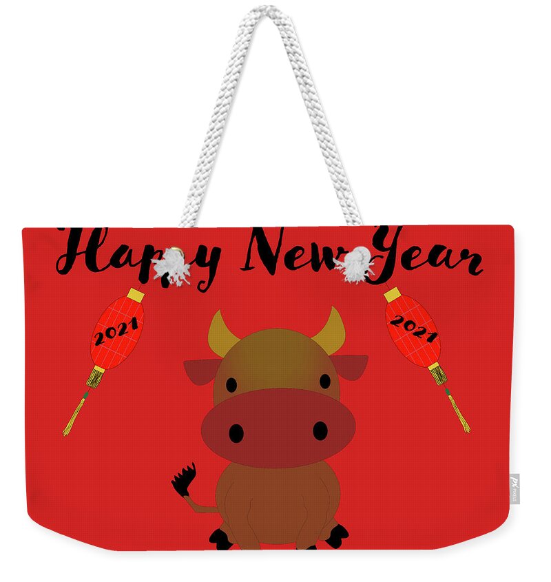Ox Weekender Tote Bag featuring the photograph Happy Year of the Ox by Karen Foley