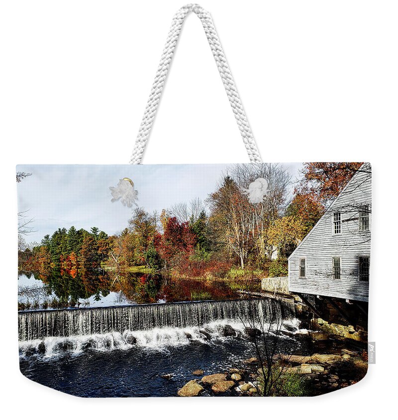 Harbor Pond Weekender Tote Bag featuring the photograph Harbor Pond Townsend Massachusetts by Jeff Folger