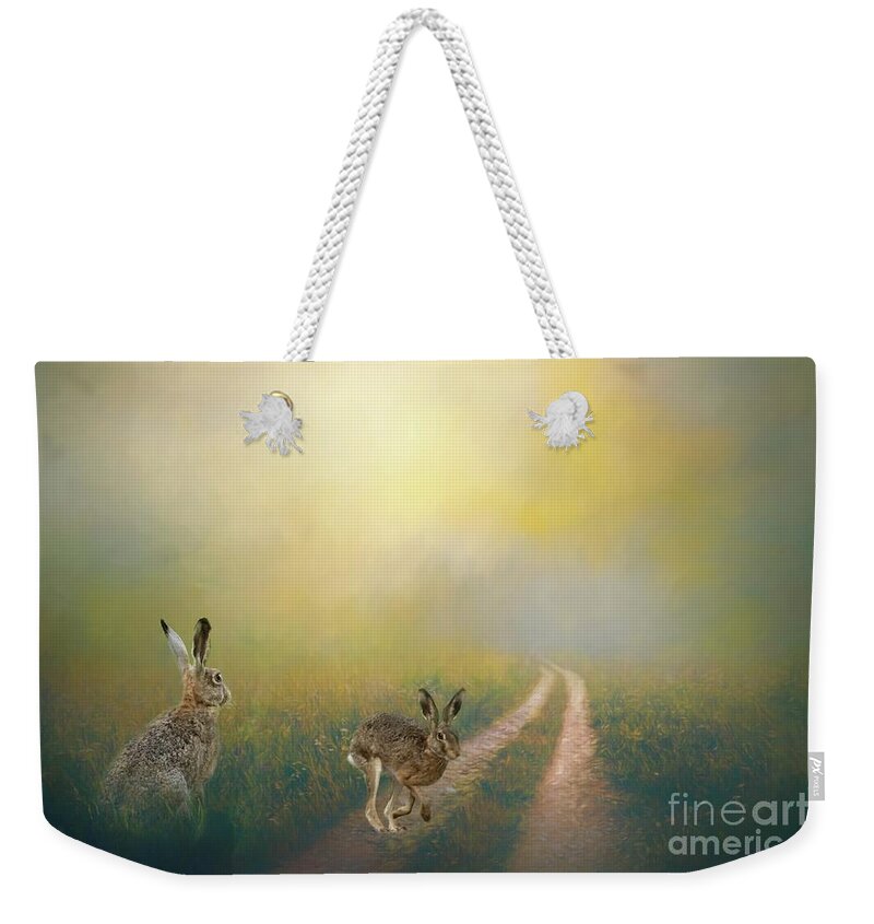 European Hare Weekender Tote Bags