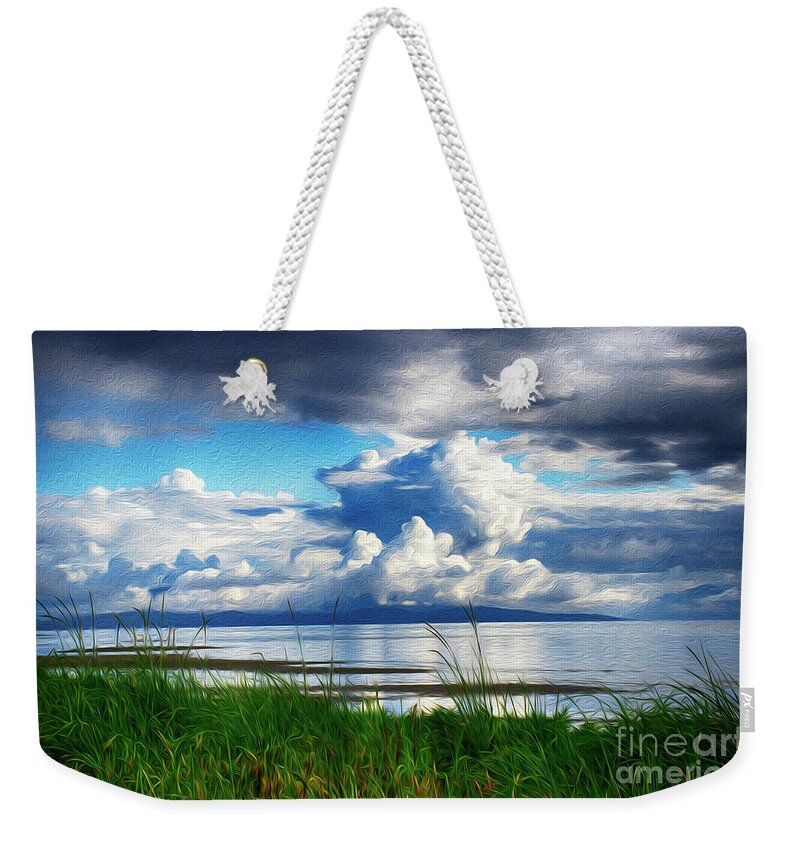 Sunrise Weekender Tote Bag featuring the photograph Harmony Of Land And Sea 2 by Bob Christopher