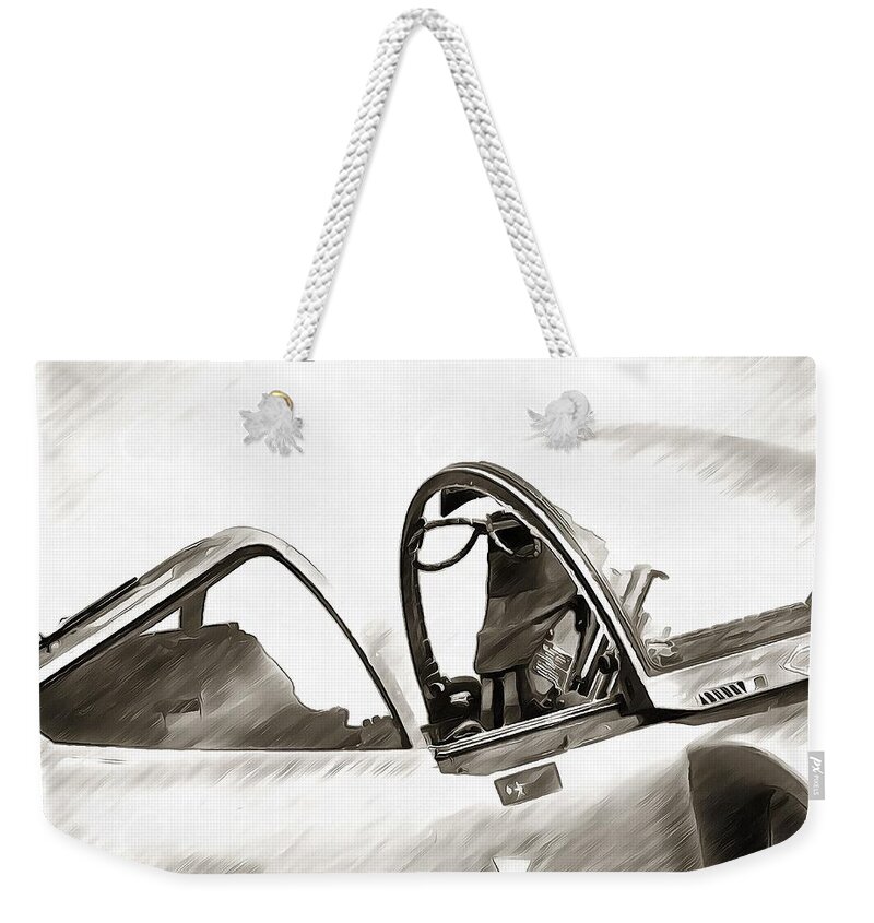 Harrier Weekender Tote Bag featuring the mixed media Harrier by Christopher Reed