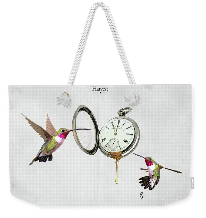 Illustration Weekender Tote Bag featuring the digital art Harvest - Titled by Rob Snow