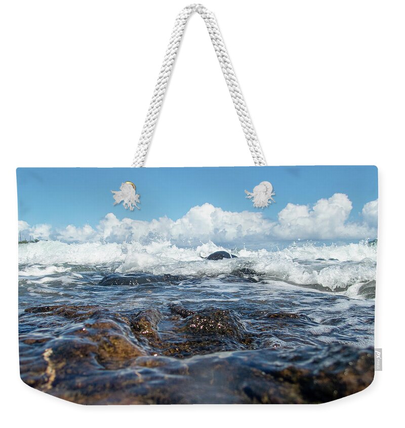 Ocean Weekender Tote Bag featuring the photograph Hawaii Ocean Waves by Auden Johnson