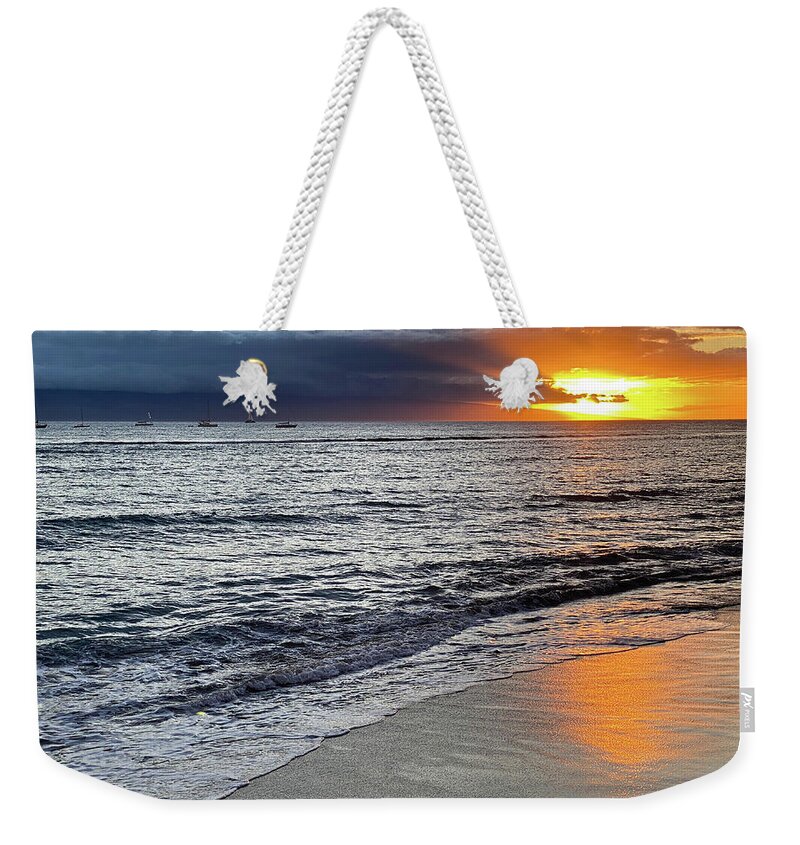 Sunset Weekender Tote Bag featuring the photograph Hawaii Sunset by Shane Kelly