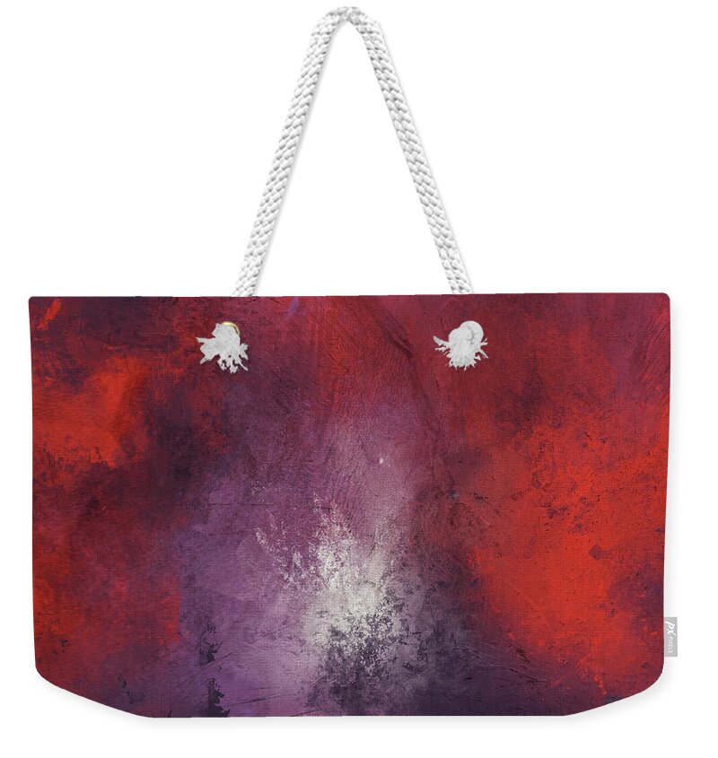 Abstract Weekender Tote Bag featuring the painting Hear Me by Jai Johnson