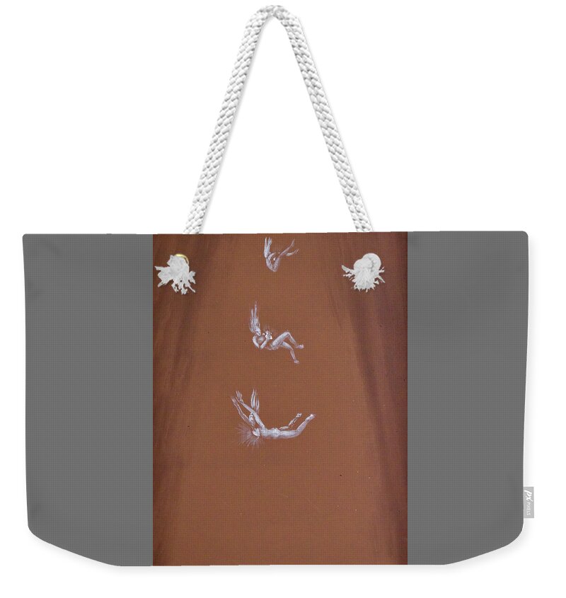 Free Fall Weekender Tote Bag featuring the painting Heart Forward Study by Selena Wilson