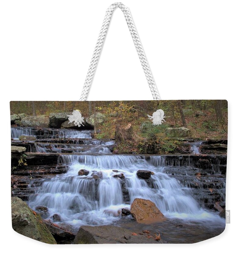 Weekender Tote Bag featuring the photograph Heber Springs Falls by Marcus Moller