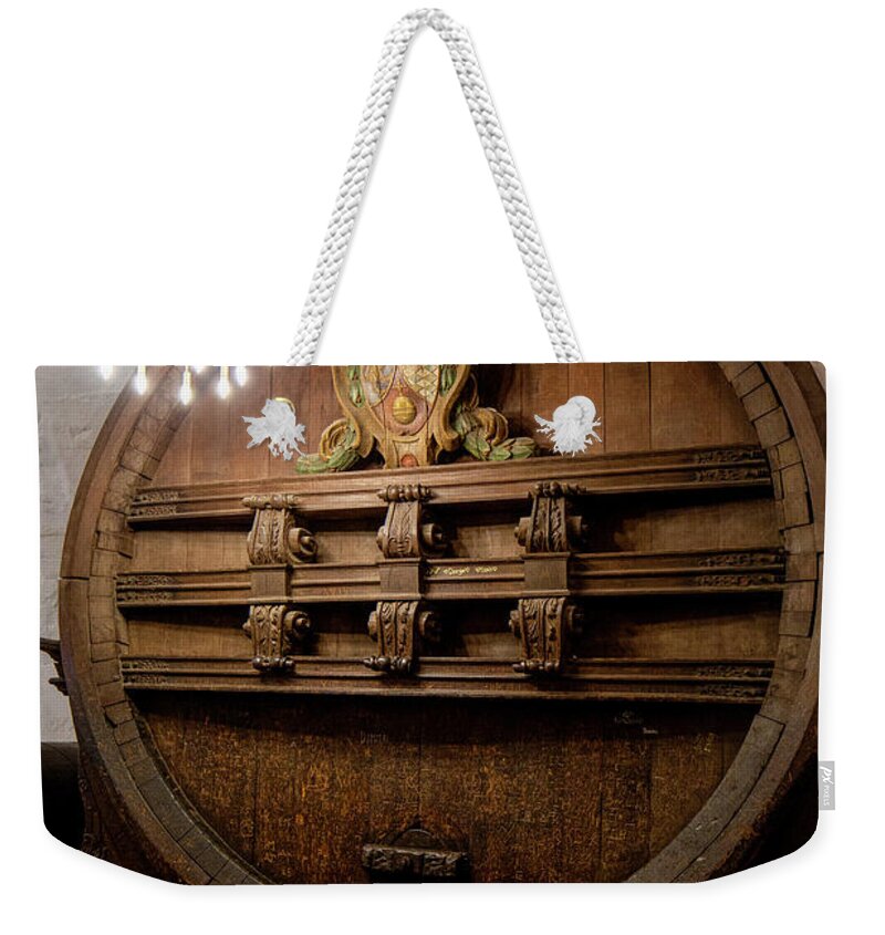 Germany Weekender Tote Bag featuring the photograph Heidelberg Wine Barrel by Deborah Penland