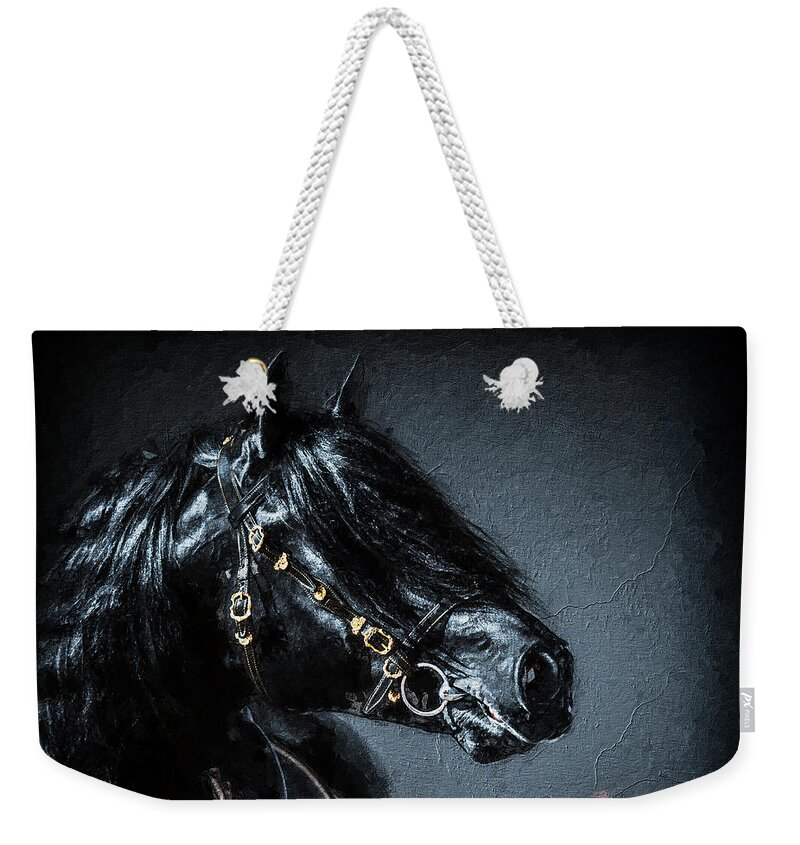 Horse Weekender Tote Bag featuring the digital art Hello Beautiful by Janice OConnor
