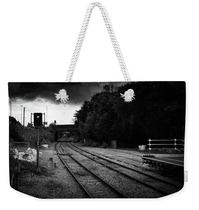 Monochrome Weekender Tote Bag featuring the photograph Hello dark skies by Gavin Lewis